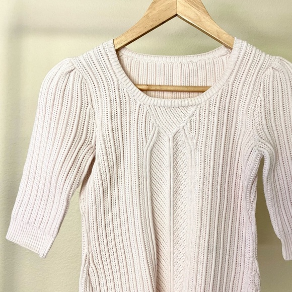 Luxurious pale pink knit top, Size 2 - Picture 4 of 4